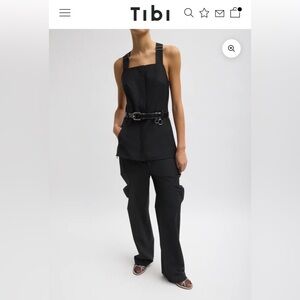 Tibi Recycled Tropical Wool Overall Top size 6
